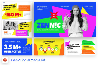 Gen Z Social Media Kit PowerPoint Template